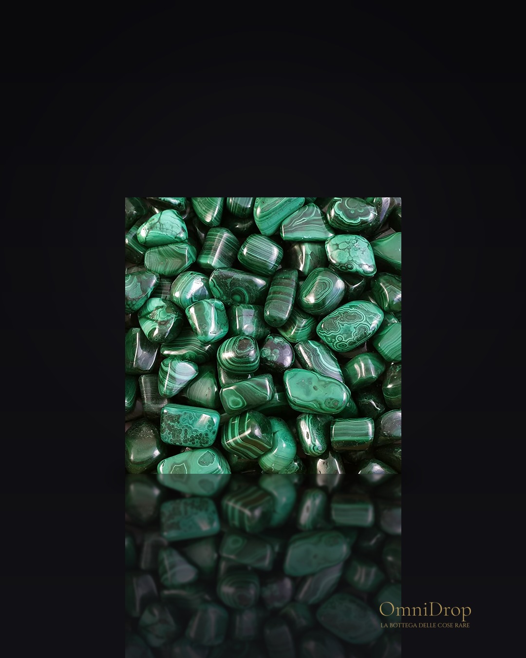 Set di 18 pietre di malachite, per avvolgere la tua aura di serenità