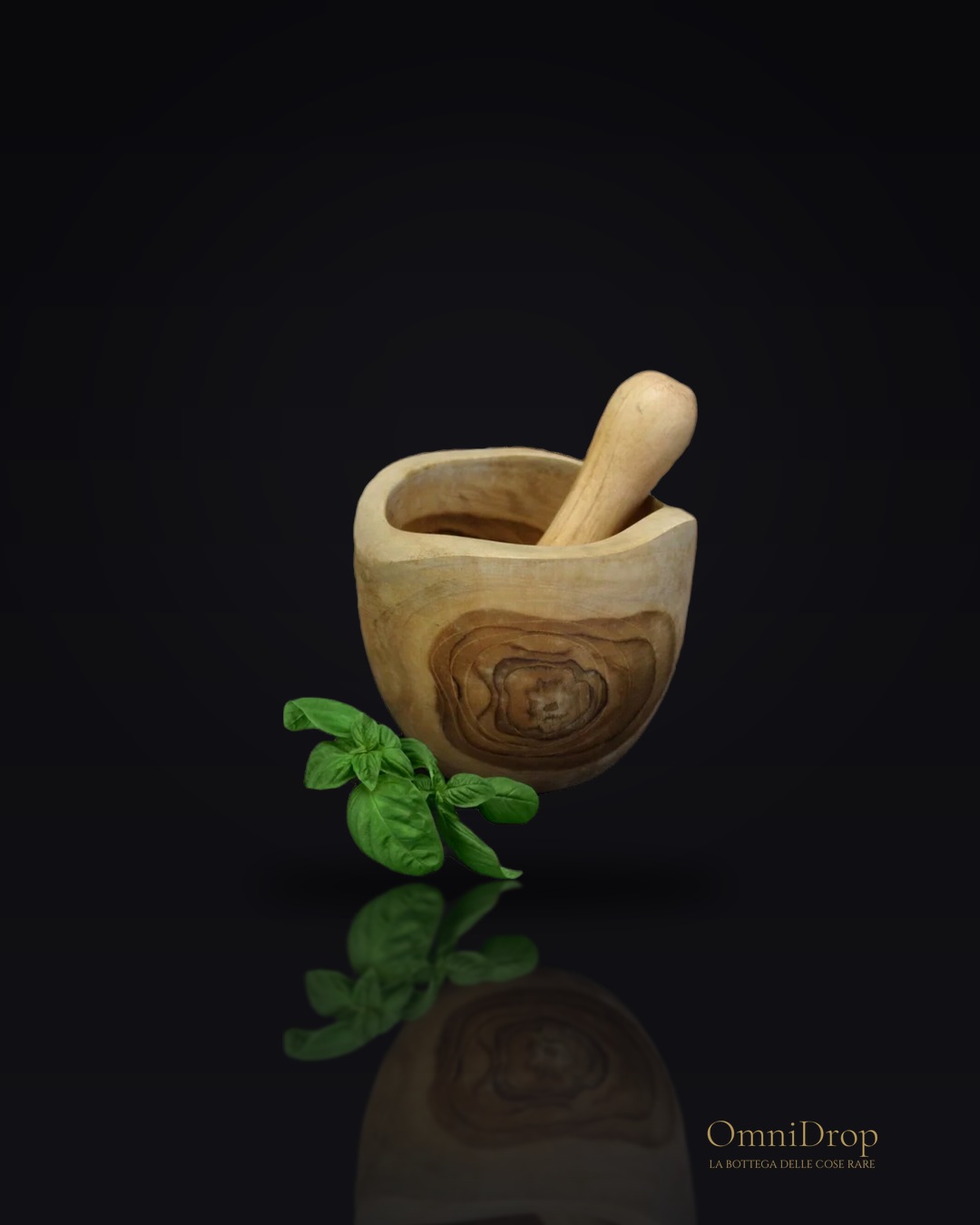 Pestello e mortaio in teak, eleganza naturale per la tua casa