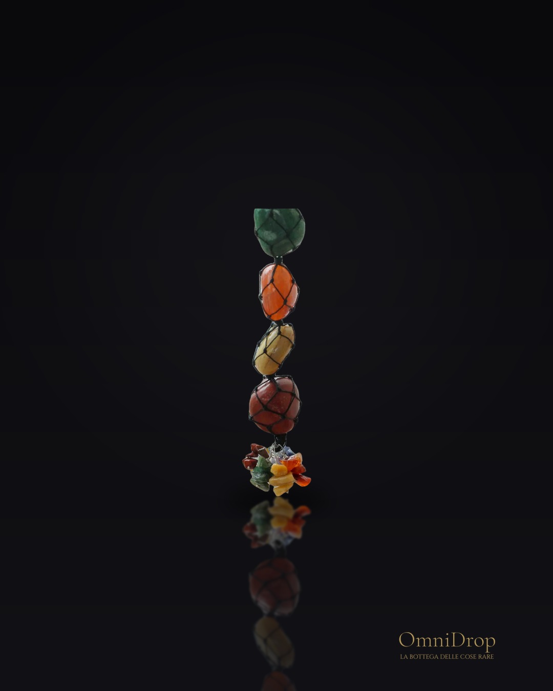 Ciondolo dei sette chakra in pietre naturali, per l'armonia e il centro interiore