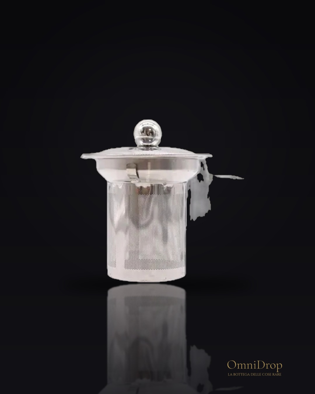 Teiera in vetro con infusore forma borraccia 350 ml, per infusi aromatici