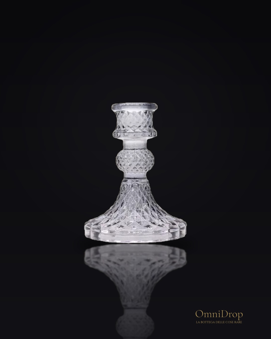 Set di due portacandele vintage grigio mezzanotte, per rituali di introspezione