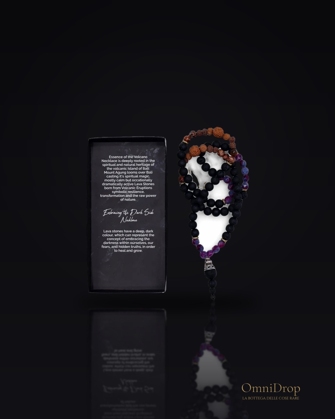 Collana Essence del Vulcano Abbraccio del Lato Oscuro, per protezione e potere interiore