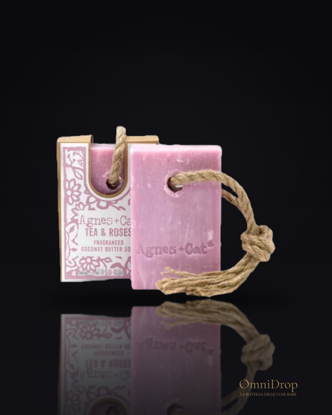 Sapone con corda tè e rosa, momento dolce della doccia
