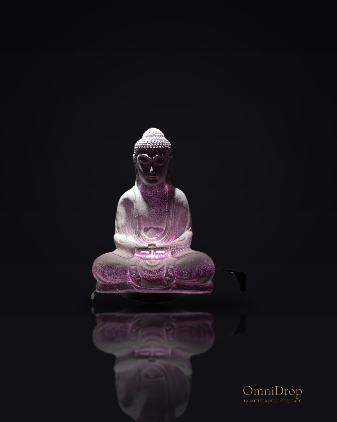 Lampada in legno con base ovale, materiale screpolato in lavanda, per un rituale quotidiano di pace, accendi la serenit