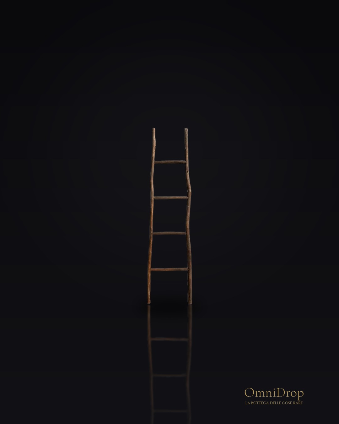 Scala decorativa in legno stile giapponese cioccolato, per dare carattere alla stanza