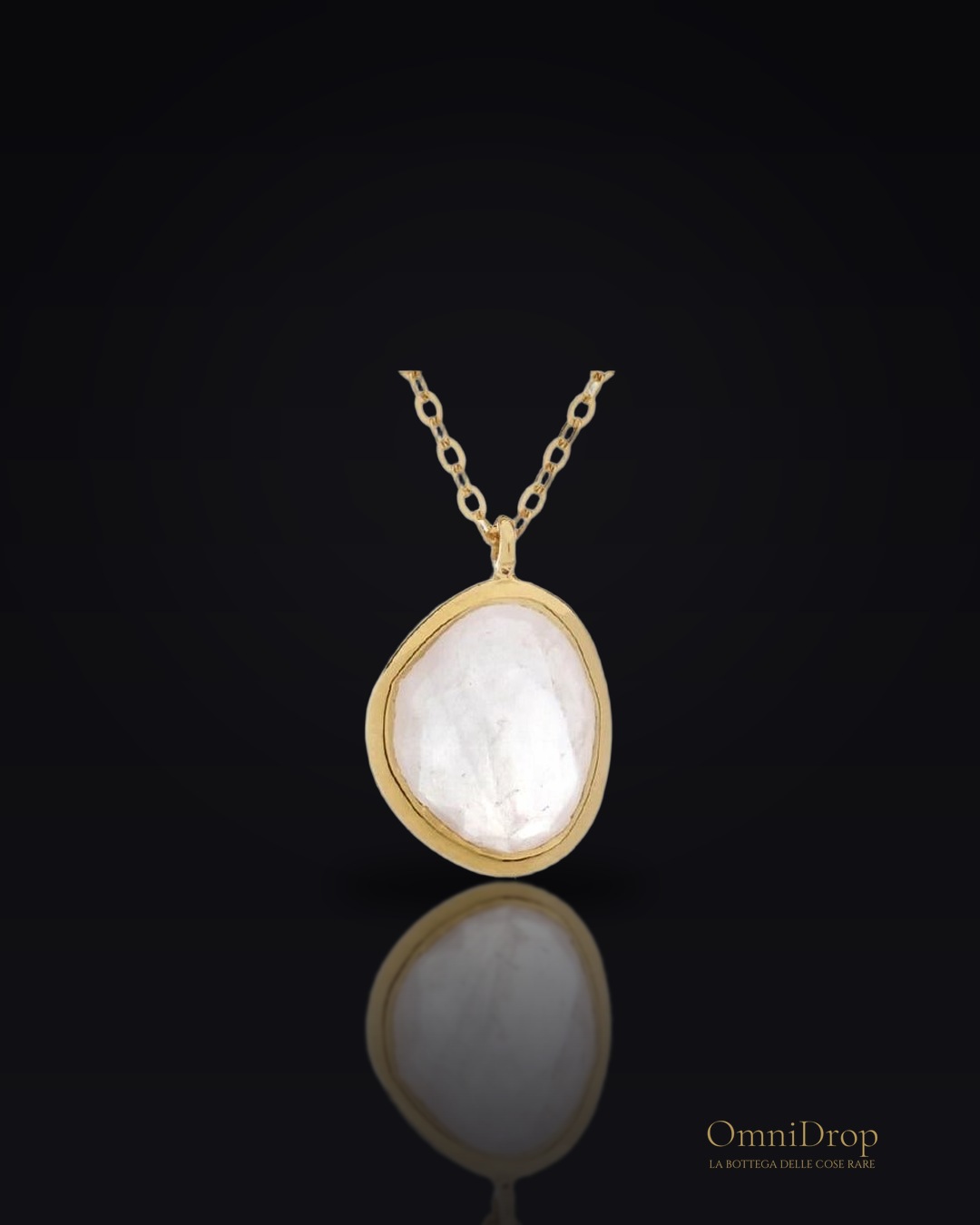 Collana in argento 925 con quarzo rosa naturale, per custodire il tuo amore