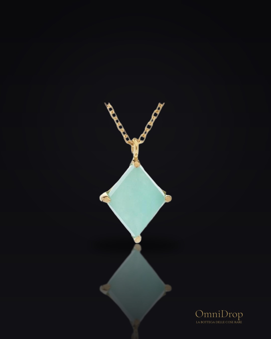 Collana in argento 925 con amazzonite blu, per custodire serenità