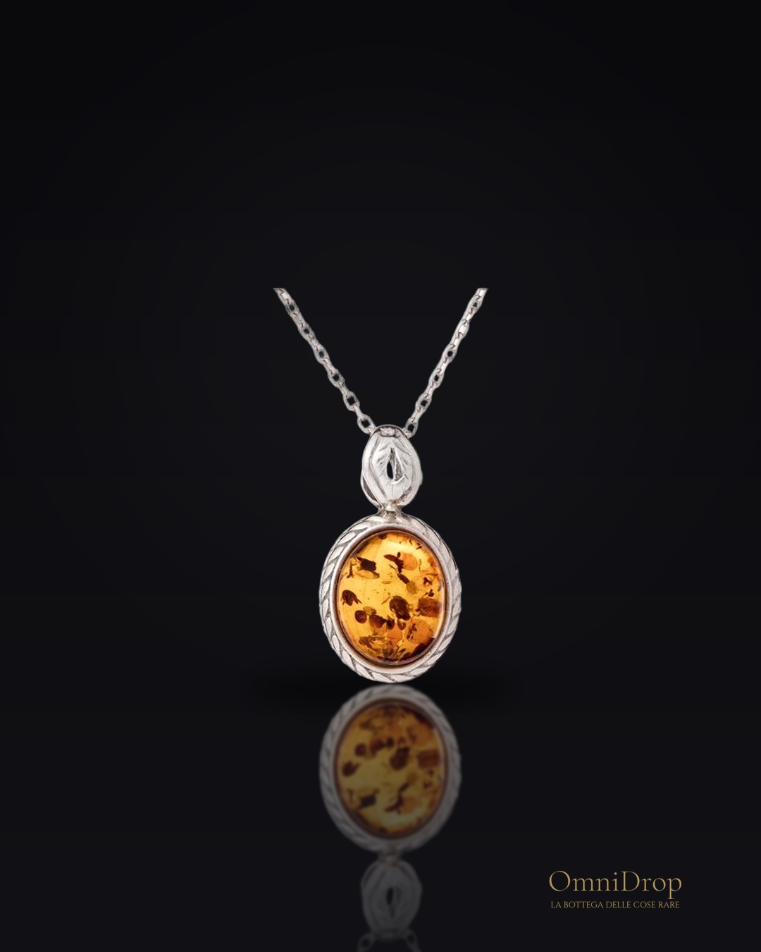 Pendente ambra cognac, ricordo del passato