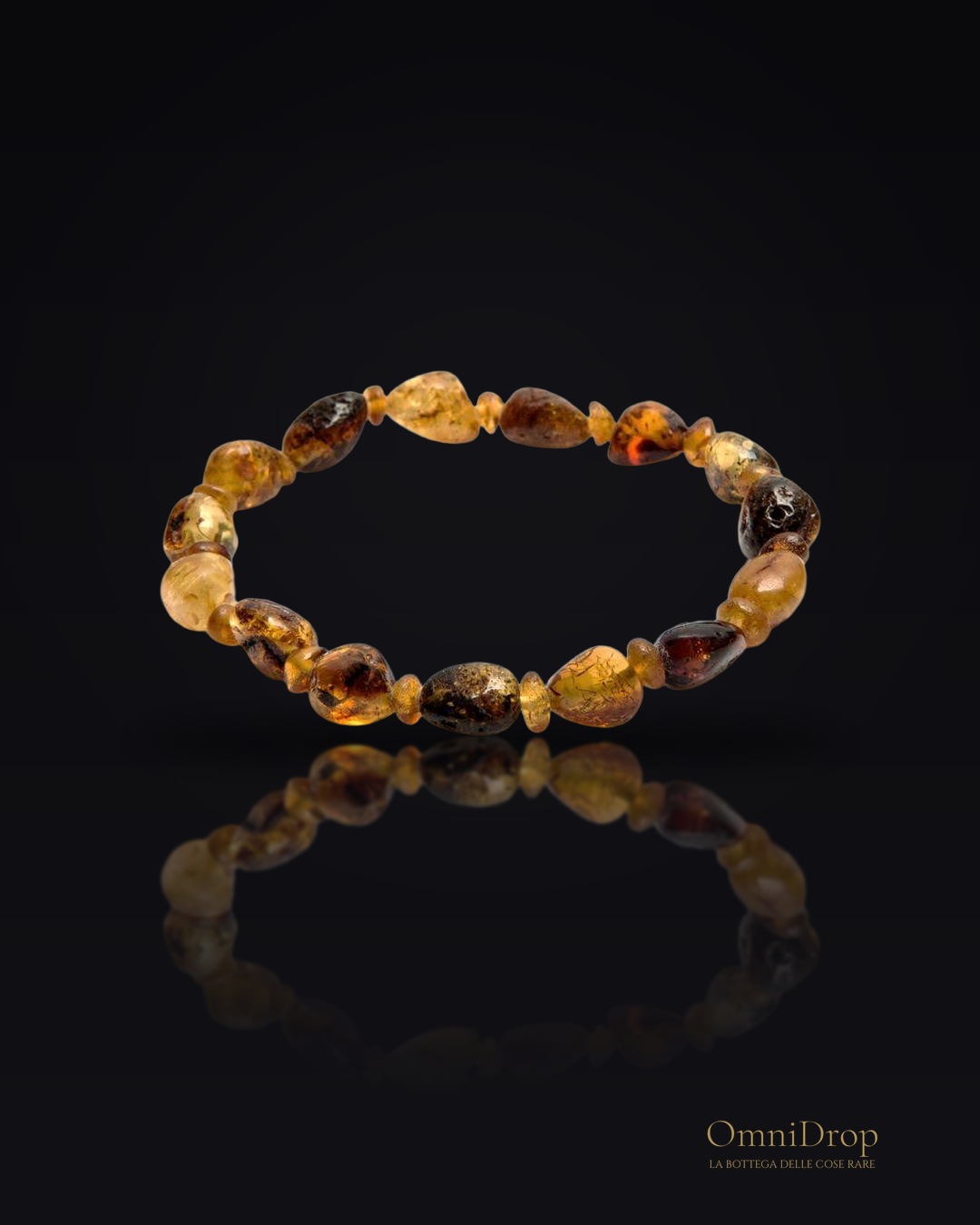 Bracciale ambra multicolore, per portare con te l'essenza del Mar Baltico