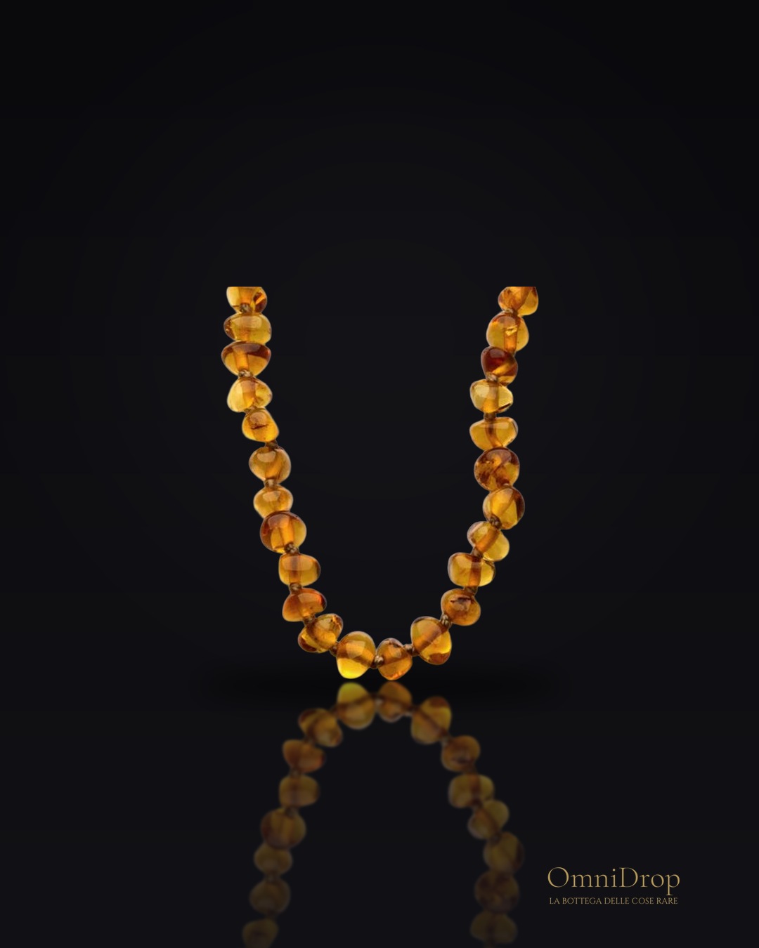 Collana ambra cognac, per evocare i mari segreti