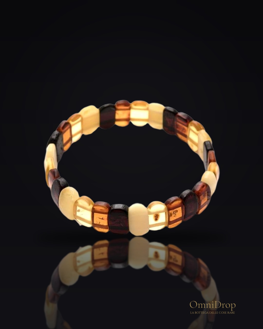 Bracciale in ambra naturale multicolore, per custodire la luce dei tuoi ricordi