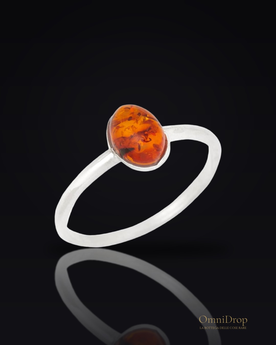 Anello ambra cognac, per portare un pezzo della Baia di Gdansk