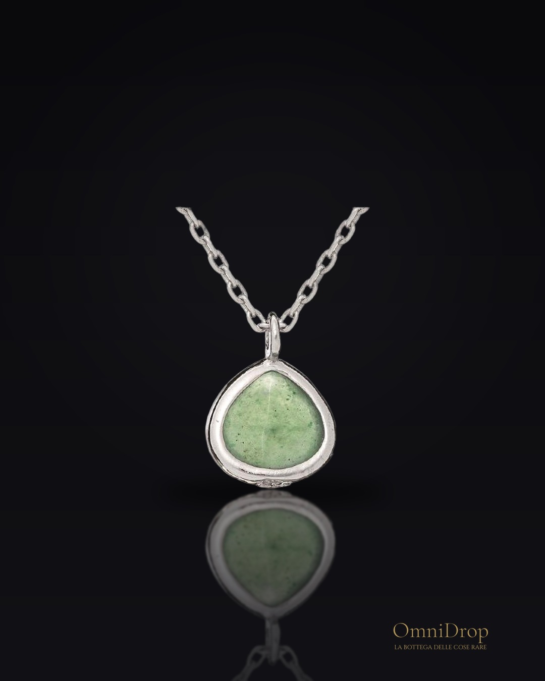 Collana cuore avventurina verde, per sentirti in pace