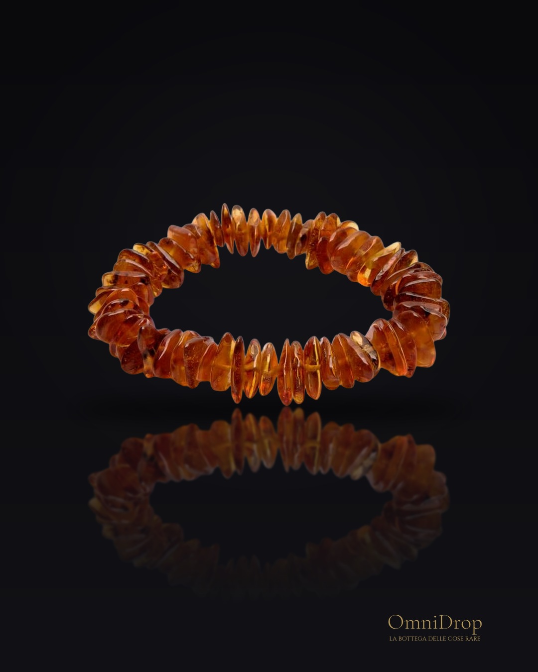 Bracciale ambra cognac, per custodire i ricordi