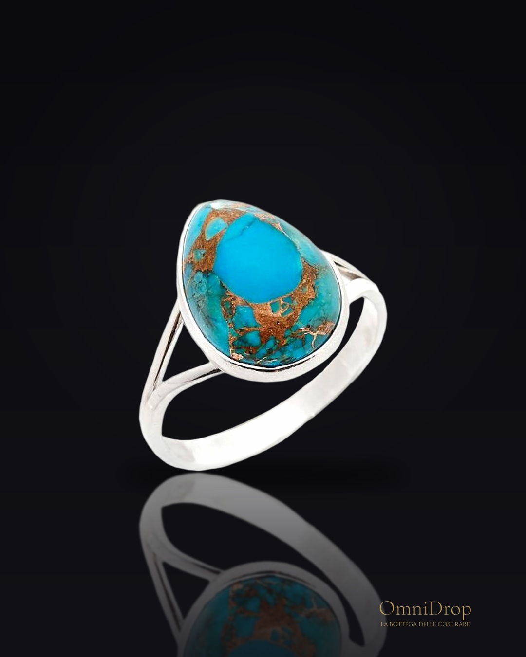 Anello turchese naturale, per evocare l'antica magia