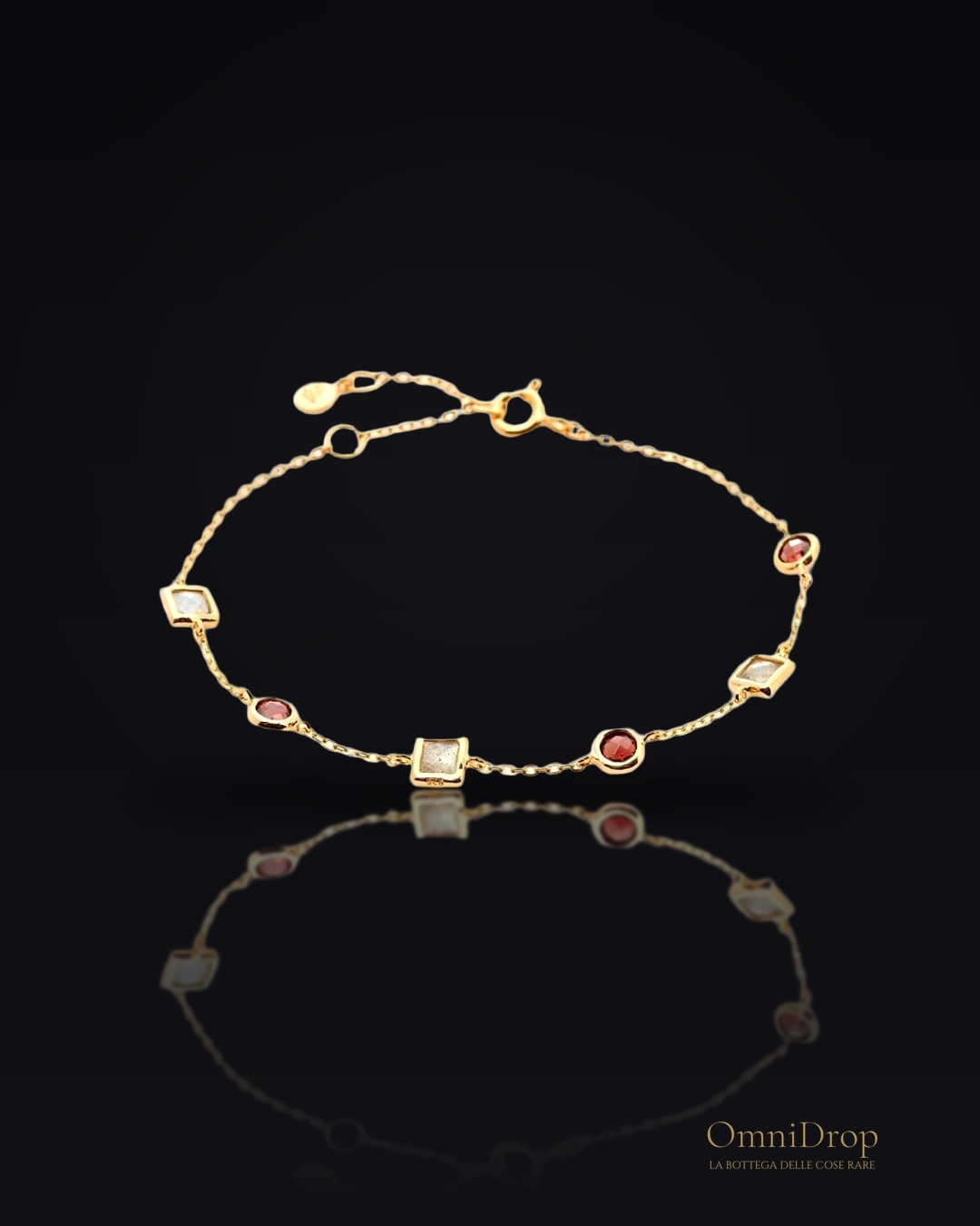 Bracciale granato e labradorite, per evocare ricordi speciali