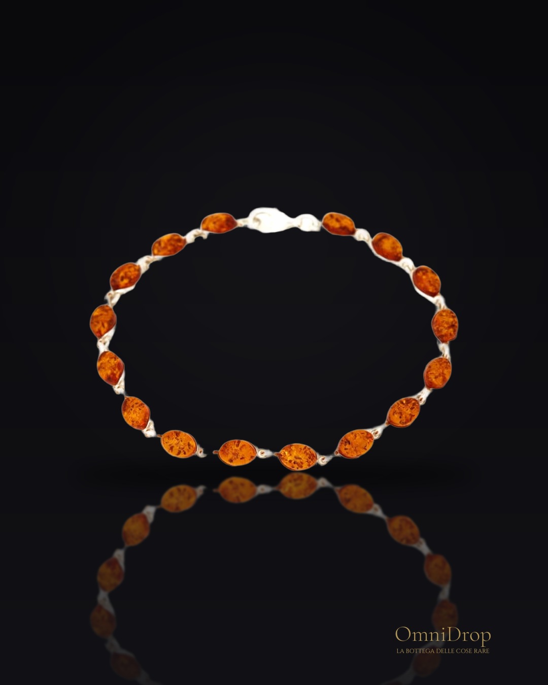 Bracciale ambra cognac, per racchiudere le tue storie