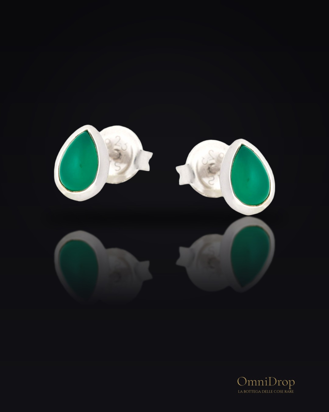Orecchini onice verde, per evocare natura puro