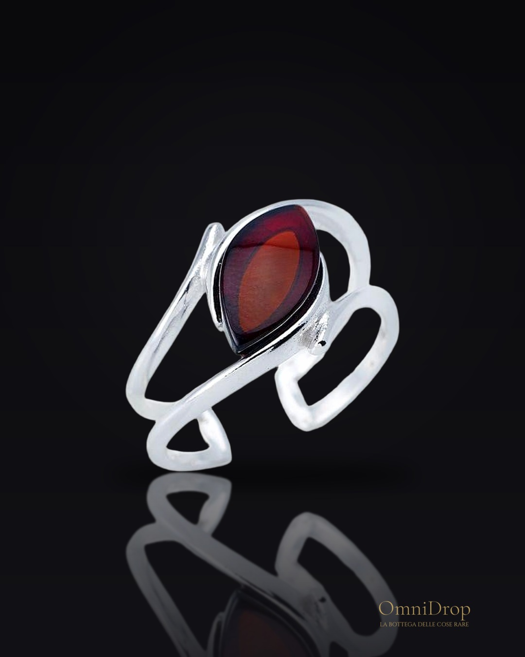 Anello ambra cognac, per condividere i tuoi ricordi