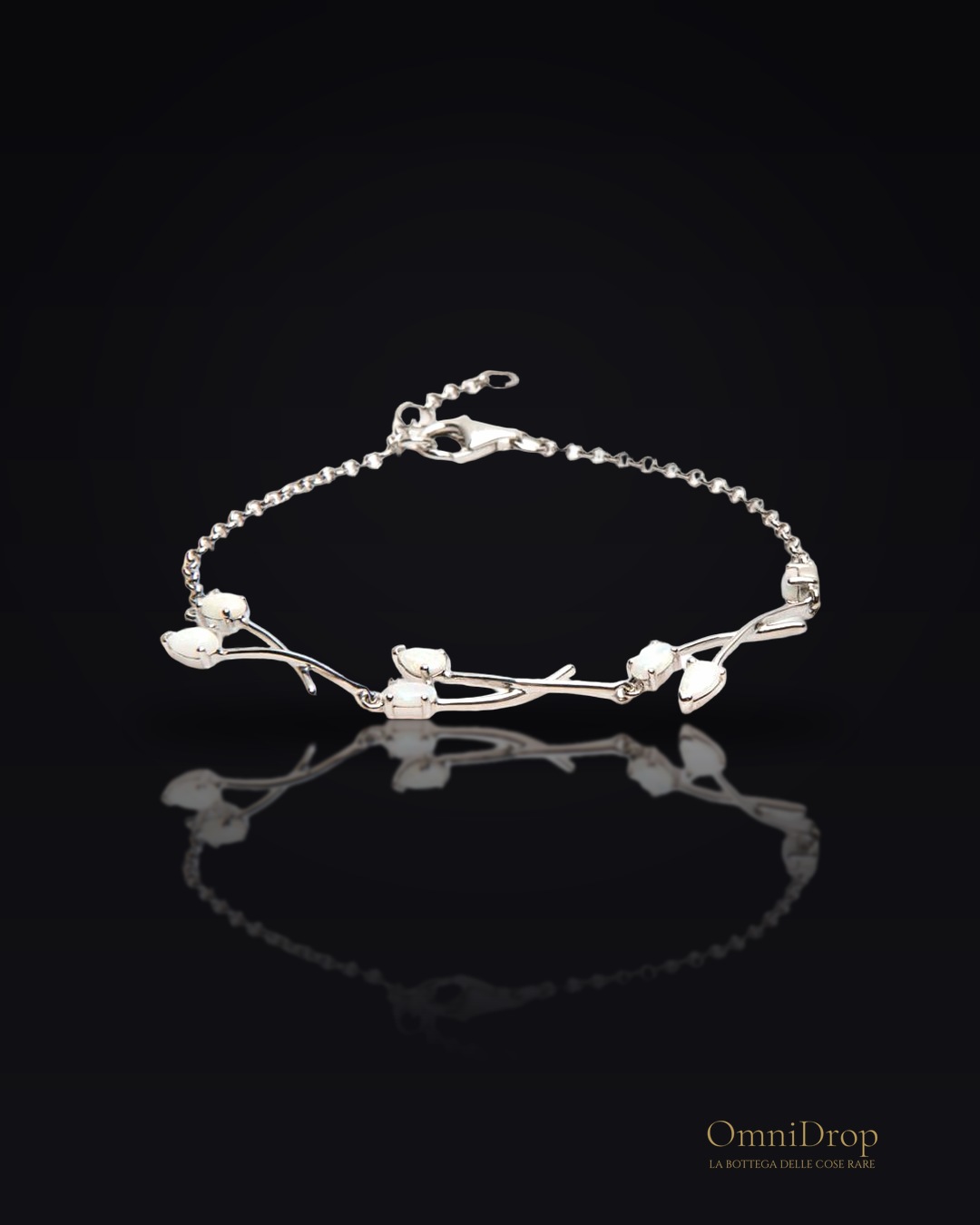 Bracciale opale bianco, per illuminare il tuo cammino