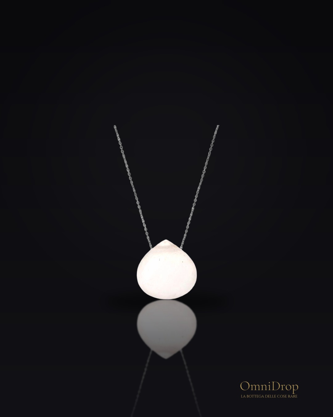 Collana cuore pietra luna rosa, intenzione nobilissima