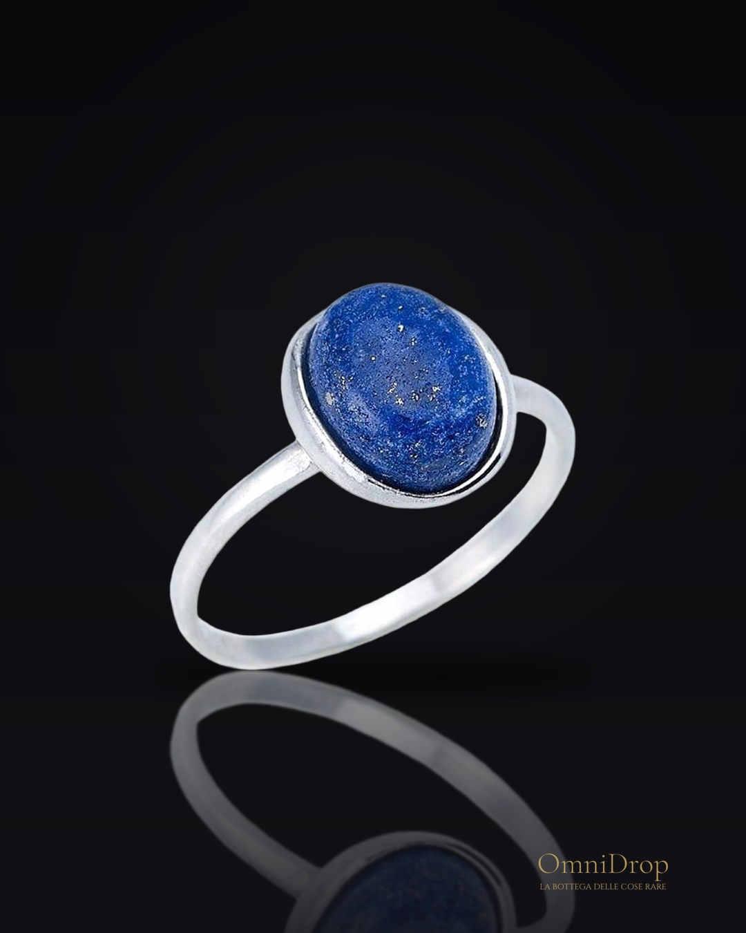 Anello lapislazzuli blu naturale, per evocare l'eternità