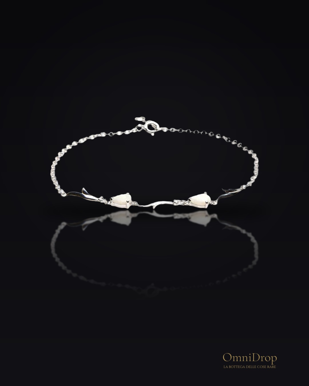 Bracciale opale e zirconcia, per evocare il sole del deserto