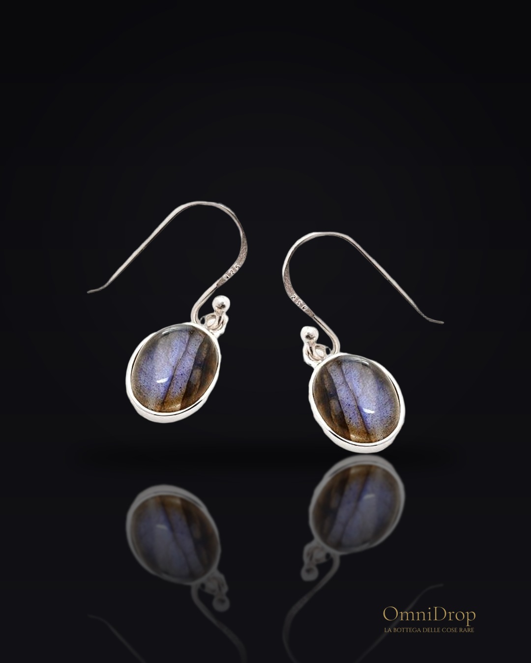 Orecchini labradorite multicolore, per portare con te l'essenza della natura