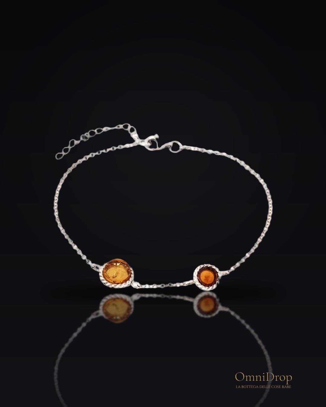 Bracciale ambra cognac, per evocare ricordi dolci