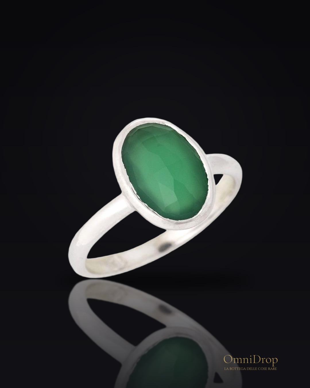 Anello onice verde, per evocare i tuoi sogni