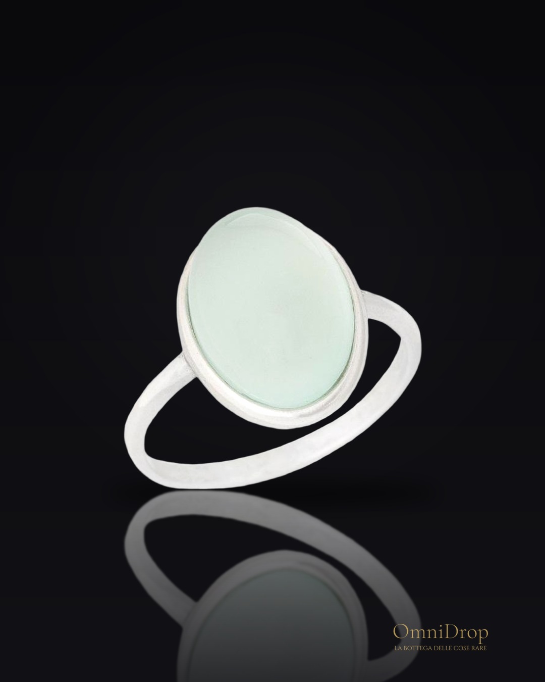 Anello agata acqua naturale tinta, per evocare ricordi speciali
