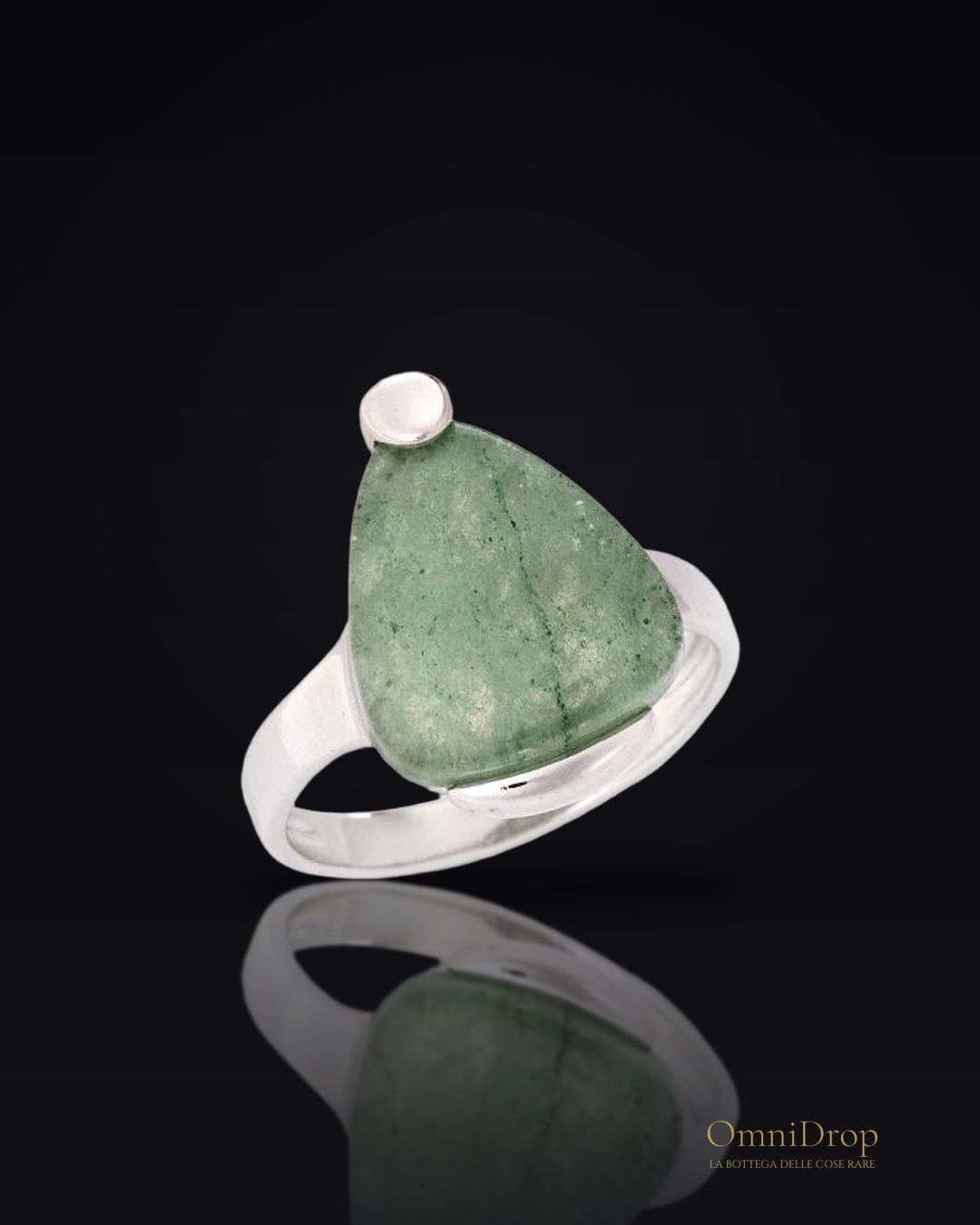 Anello avventurina verde, per viaggiare nel tempo