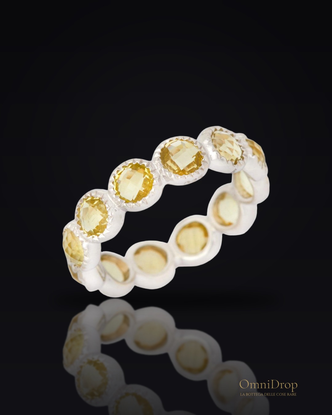 Anello quarzo giallo, per evocare riflessioni interne