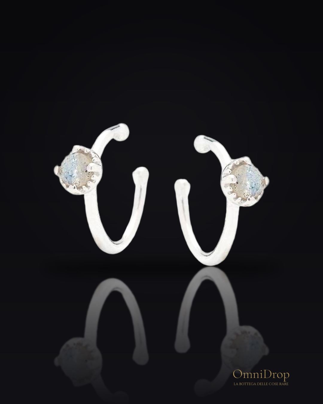 Piercing con Labradorite multicolore, per trasparenza interna