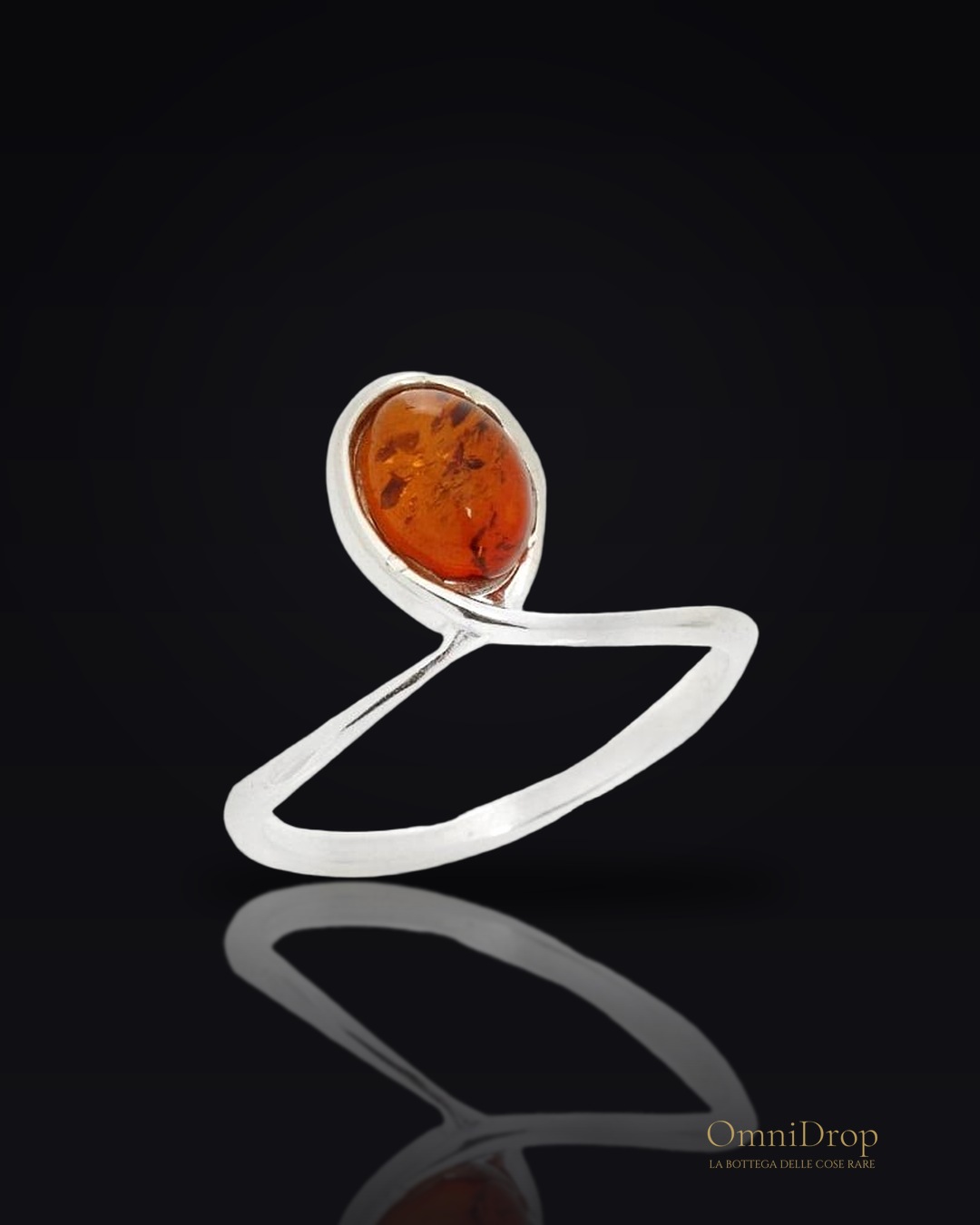 Anello ambra cognac Mar Baltico, memoria dolce
