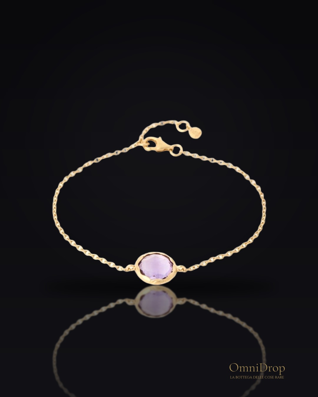 Bracciale ametista viola, per evocare l'essenza del dolce sogno