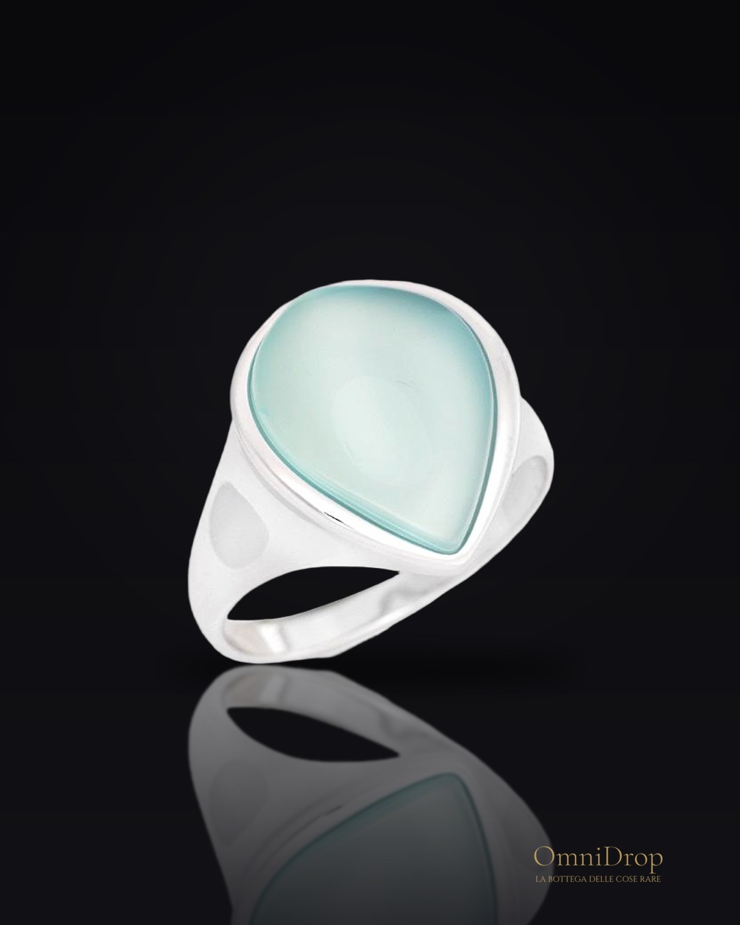 Anello agata acqua tinta, ricordo puro
