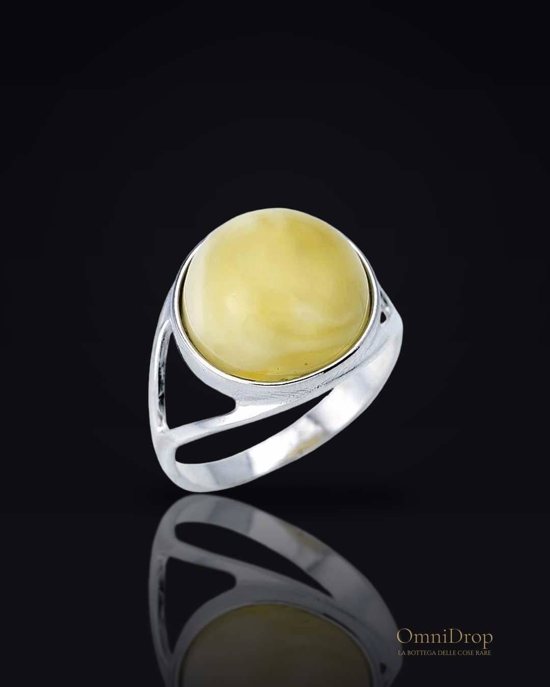 Anello ambra miele, per riscaldare il tuo cammino