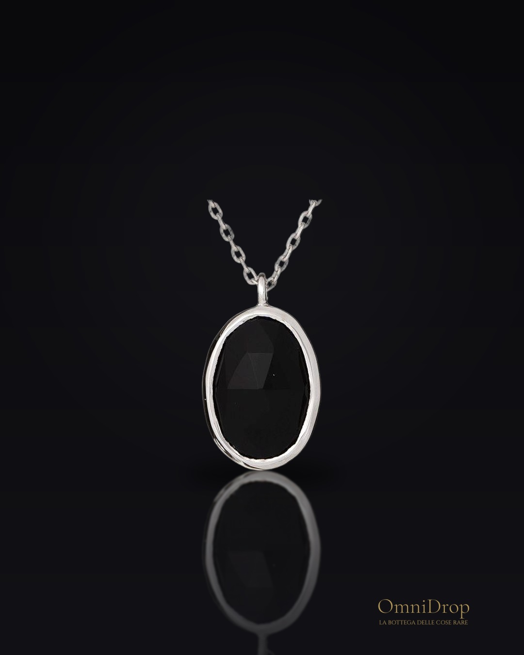 Collana Onice Nera Ovale, Per Portare Con Te Un'Intenzione
