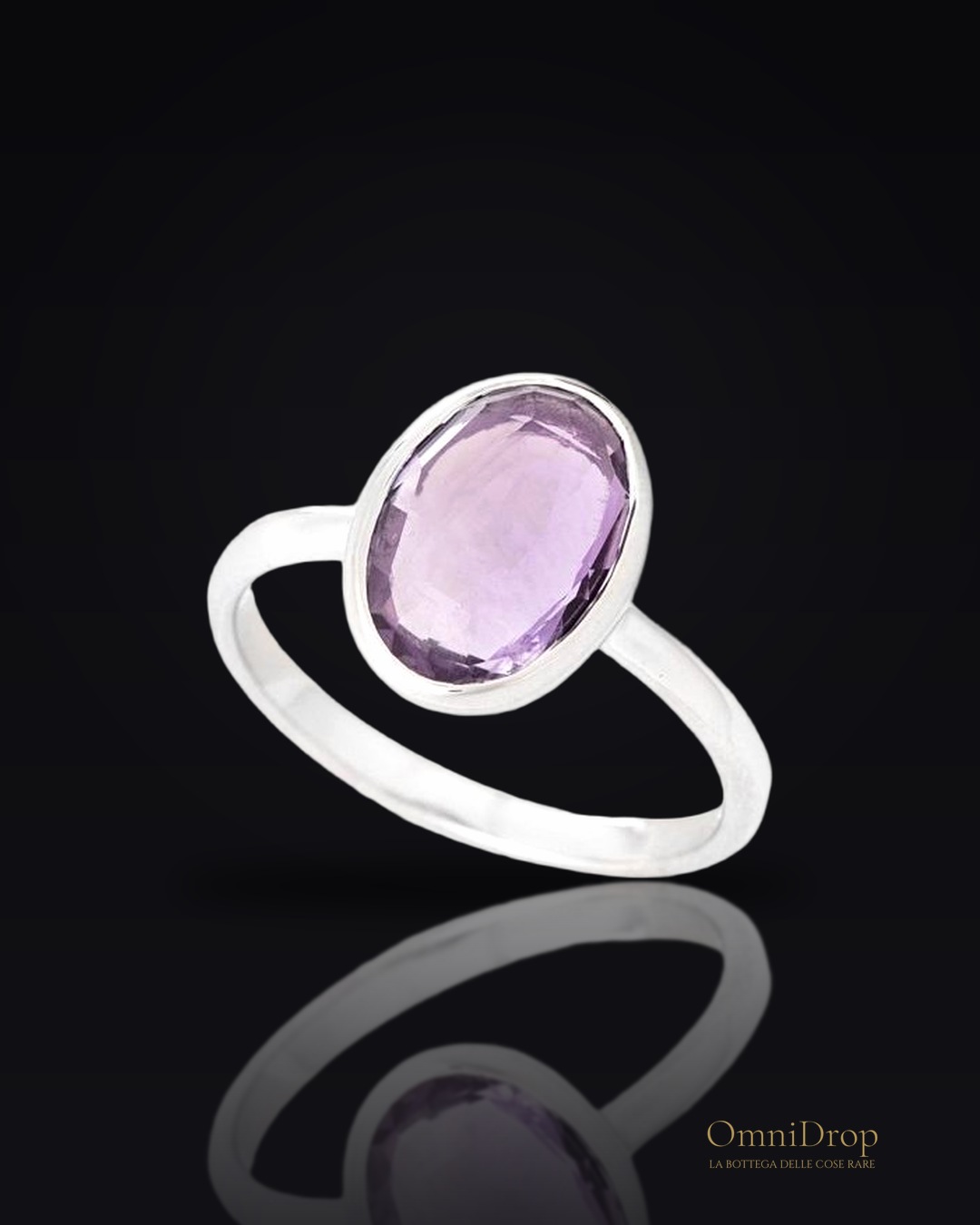 Anello ametista viola naturale, per portare l'intensità del tuo spirito