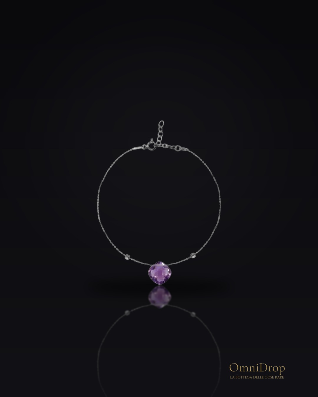 Bracciale ametista viola, per portare con te l'essenza della notte