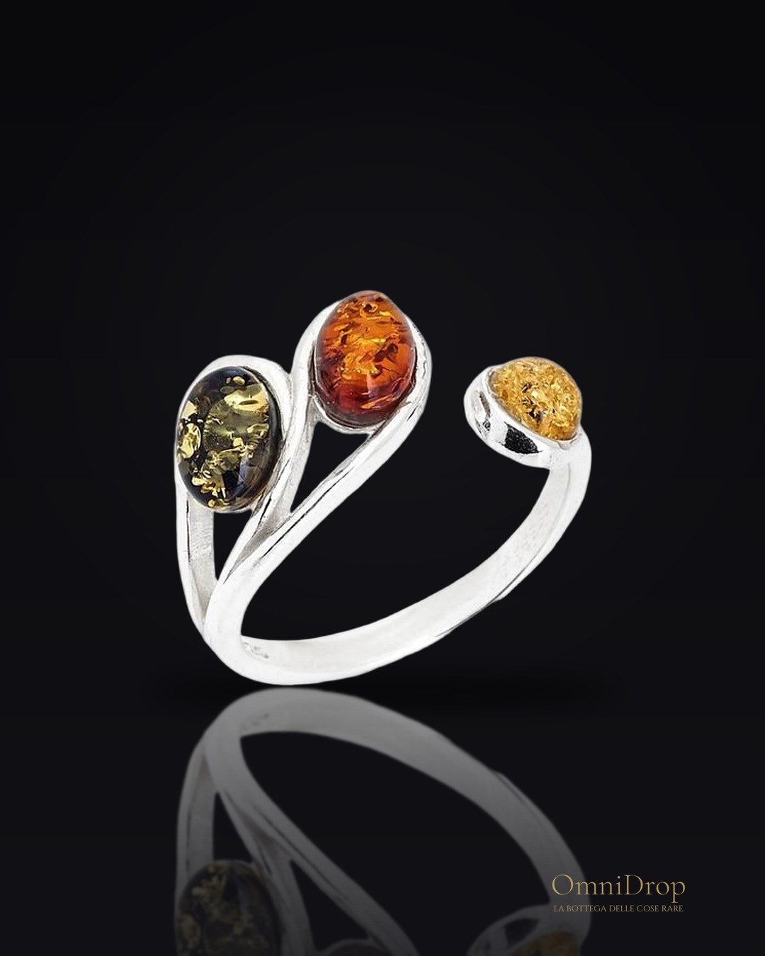Anello ambra multicolore, per racchiudere i tuoi momenti