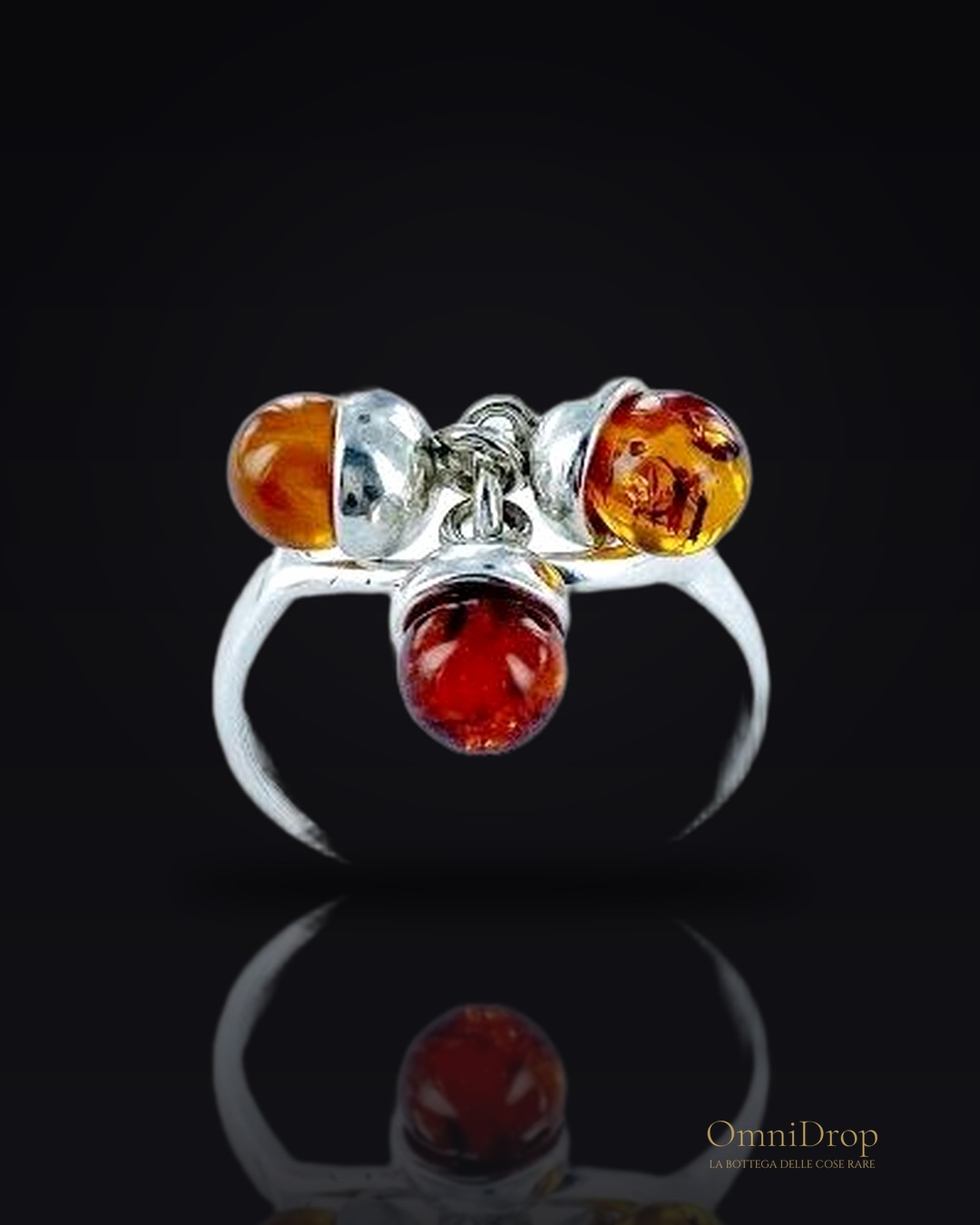 Anello ambra cognac, per evocare ricordi marini