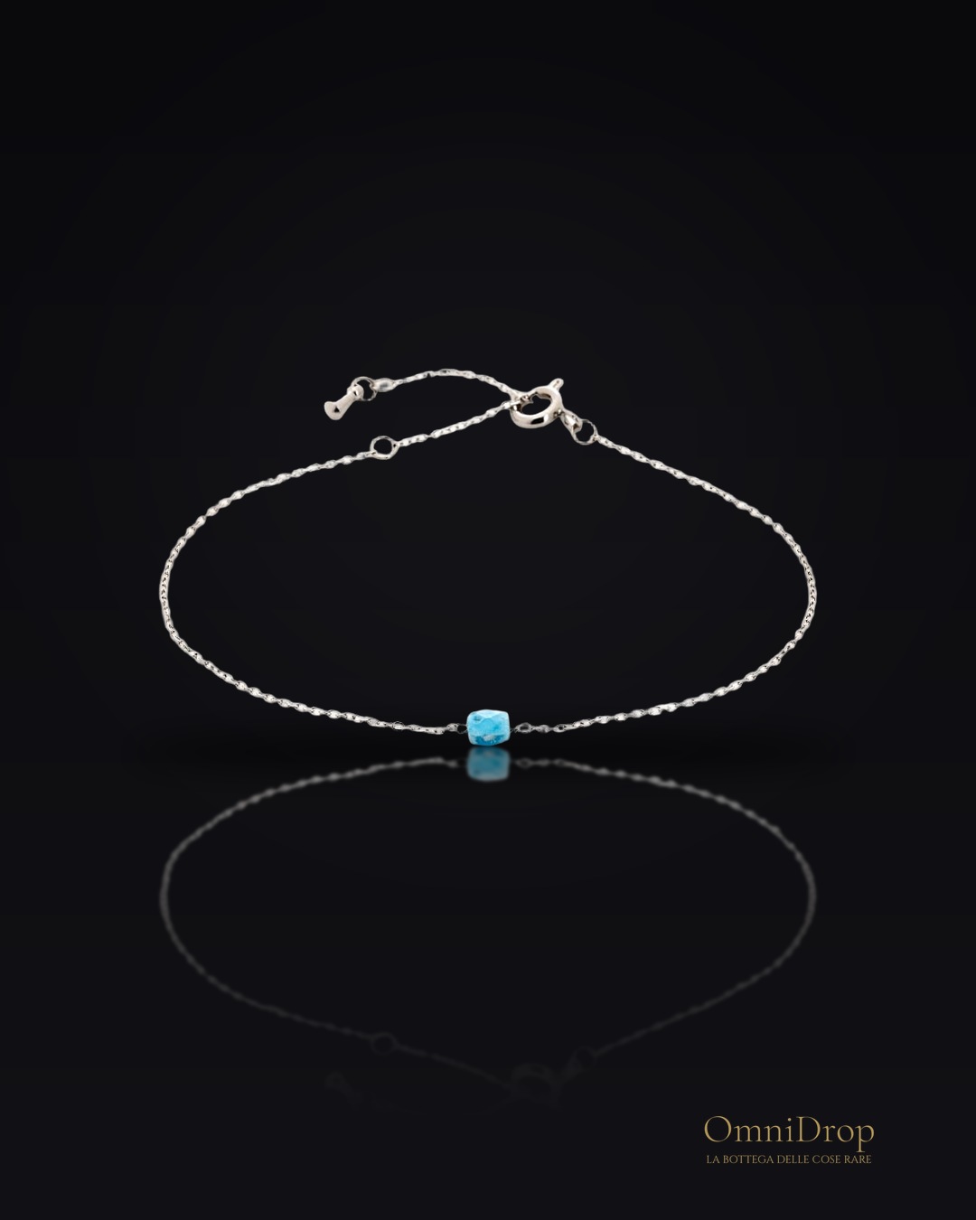 Bracciale turchese blu, per evocare l'Oceano