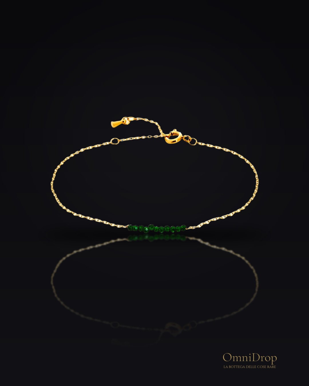 Bracciale arenaria verde, per evocare la natura