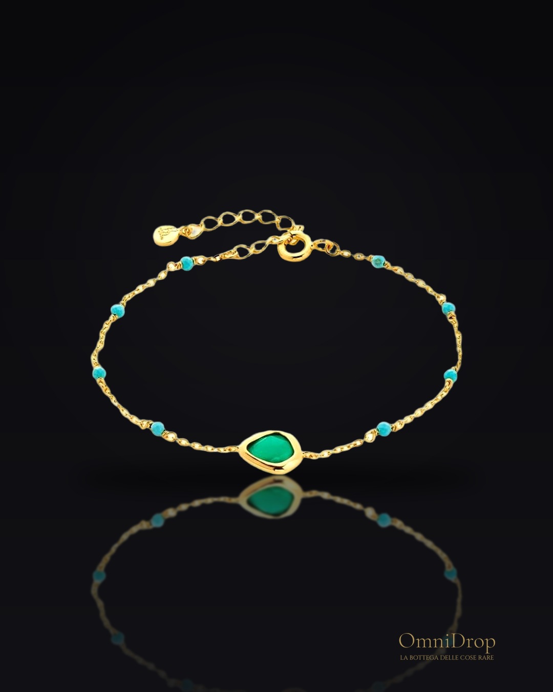 Bracciale onice e turchese, per custodire i tuoi sogni