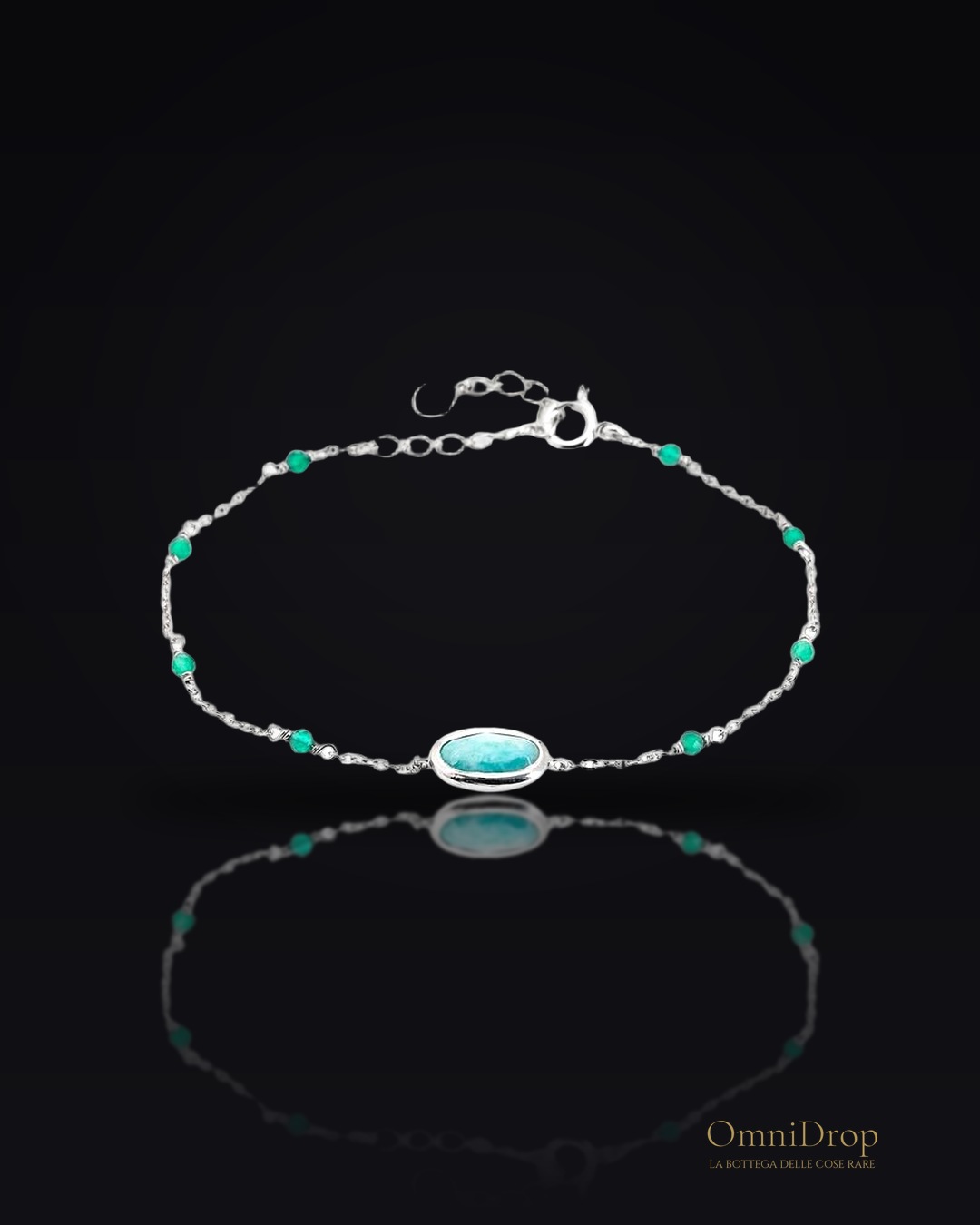 Bracciale amazzonite e onice verde, per condividere l'autenticità