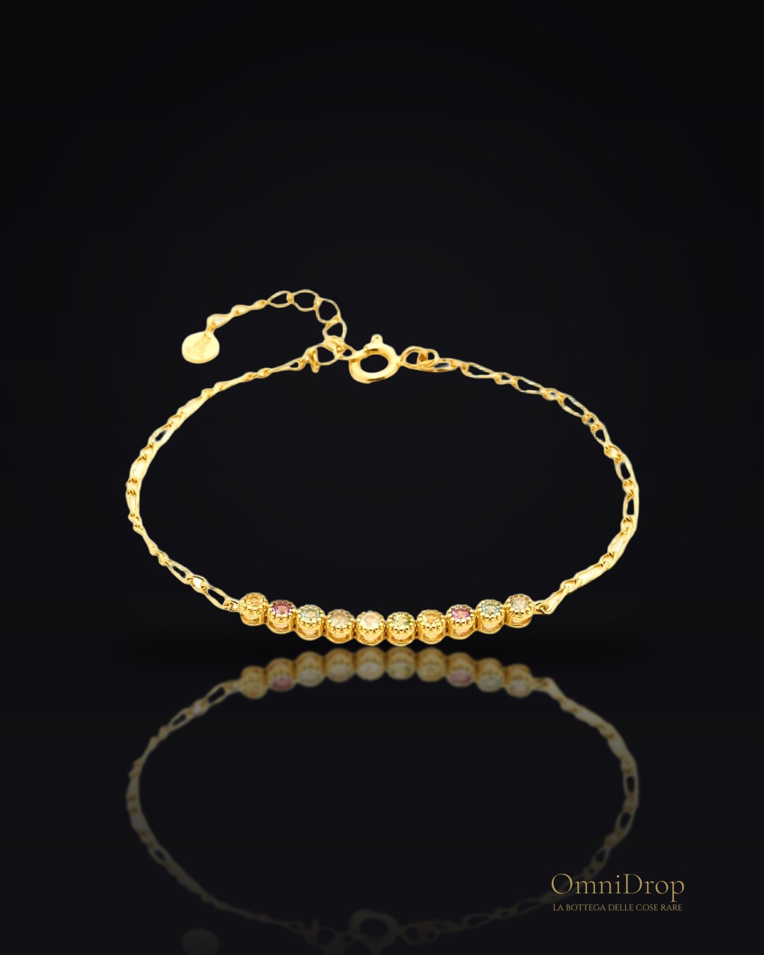 Bracciale multicolore tonda, per evocare l'essenza naturale