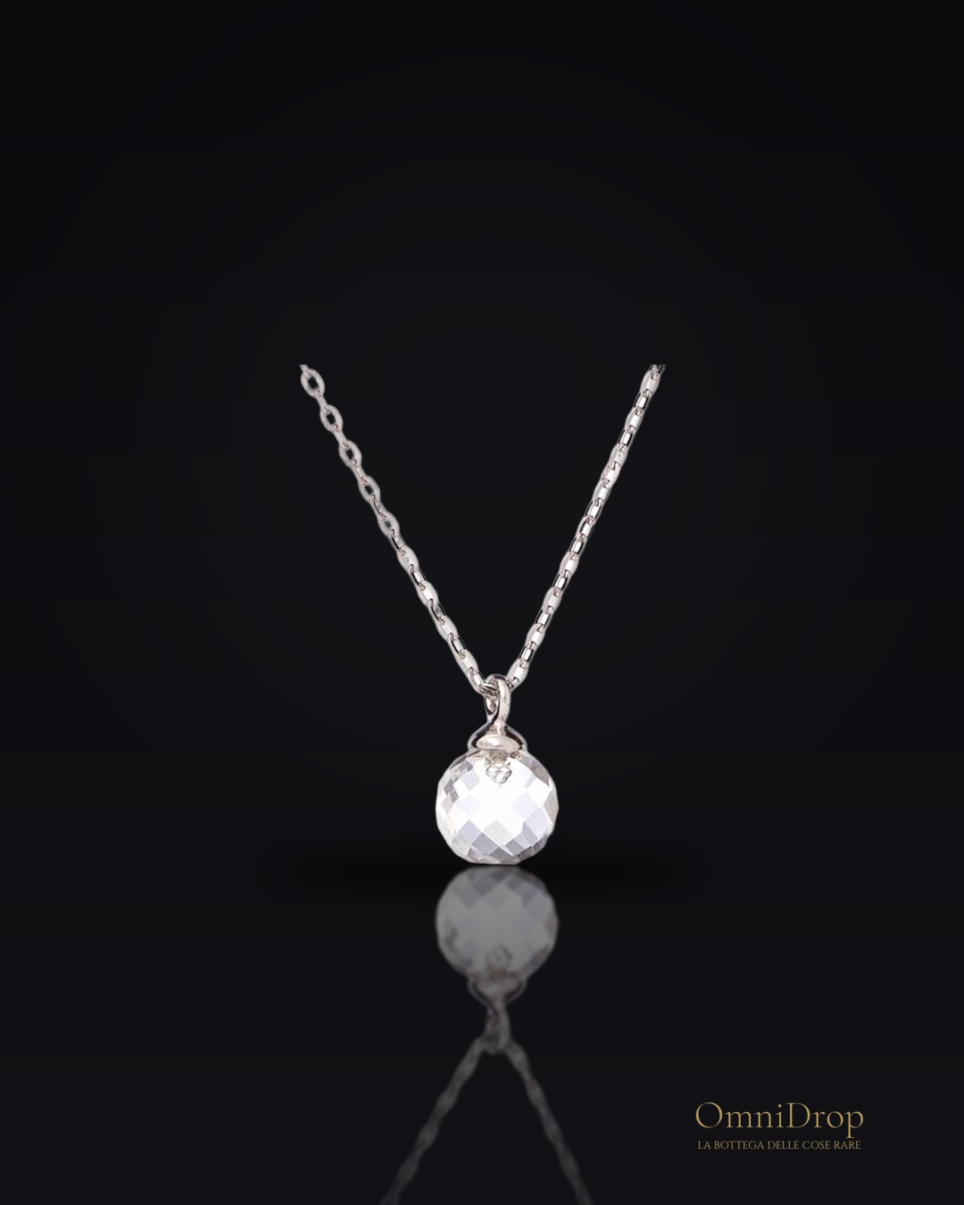 Collana sfera cristallo rocca, per regalarle il tuo destino