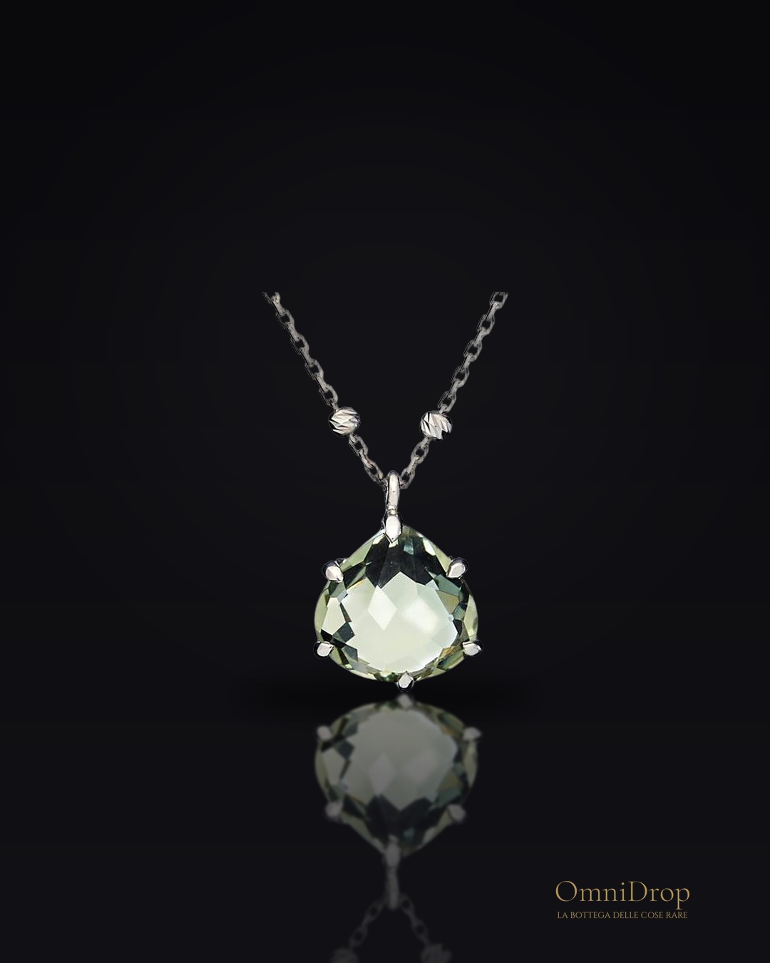 Collana ametista verde, per evocare il naturale
